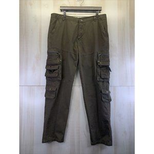 Profile Mens Cargo Brown 100% Cotton Straight Leg Tactical Pants Size 38-6936